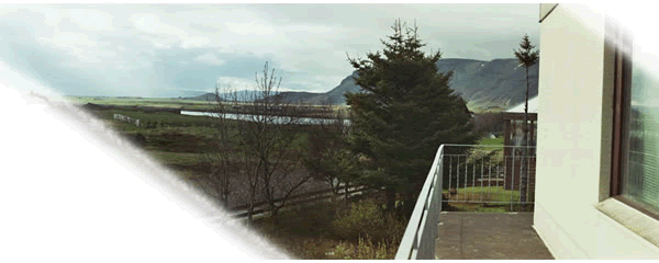 Mountain View from the Balcony in autumn.